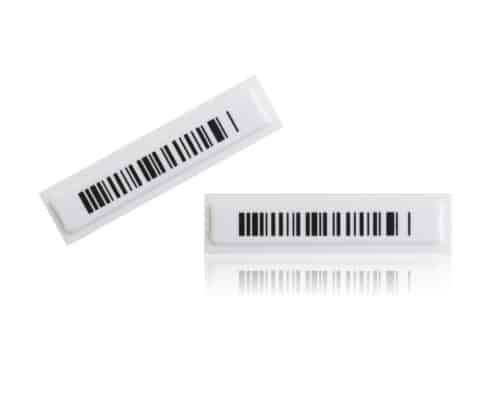 AM label met barcode voor AM Technologie.